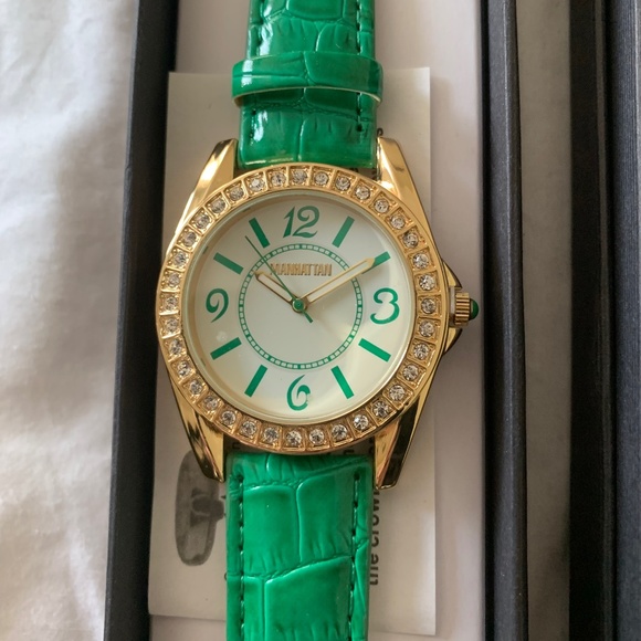 NWT Manhattan by Crotan Quartz Watches, Leather bands, Set of 6, 5 w/stops - Picture 4 of 12